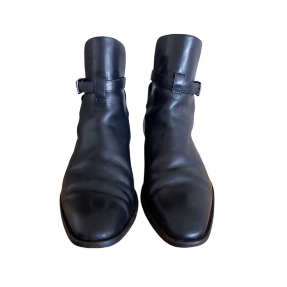 Saint Laurent Women's Buckled Pointed Toe Block Heels Boots Black Size 1… - Picture 4 of 10